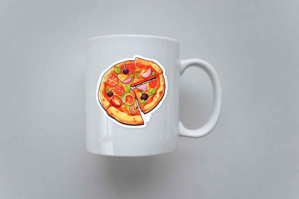 Appetizing Pizza Cartoon Sticker