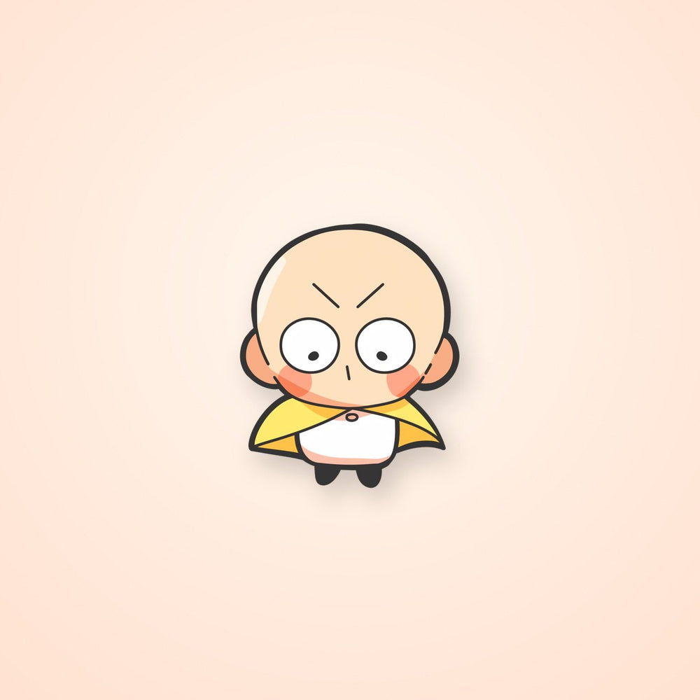 Funny Saitama Minimalist Doodle Sticker