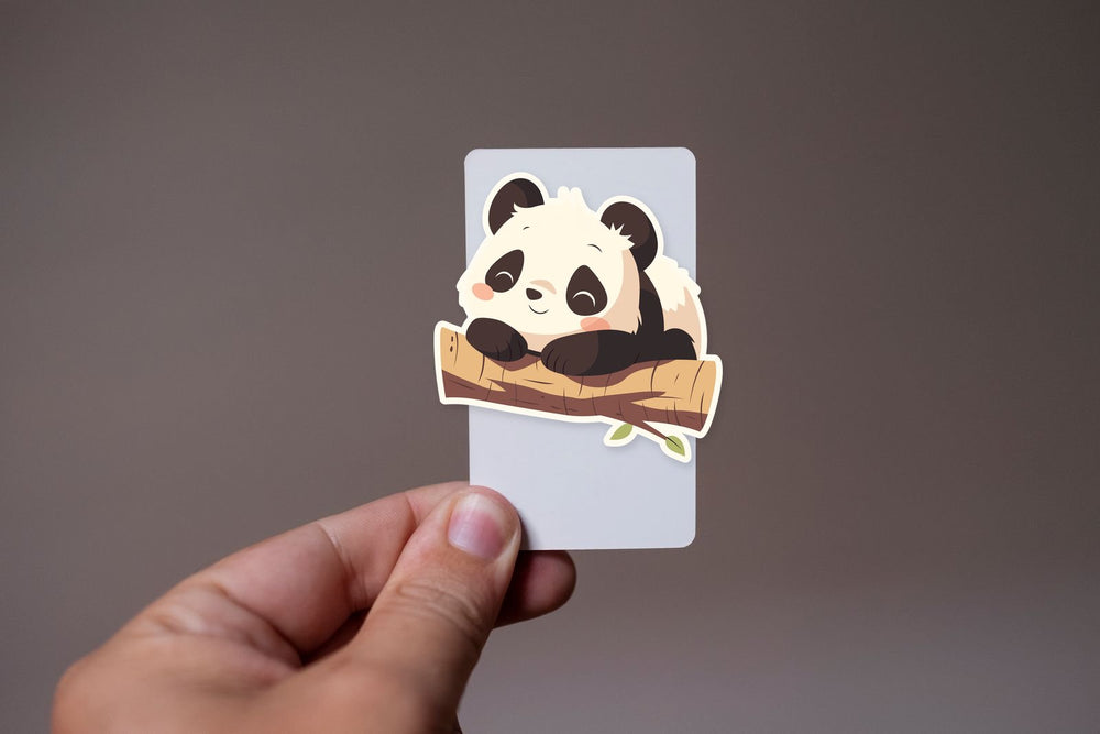 Cute Panda on Branch Sticker