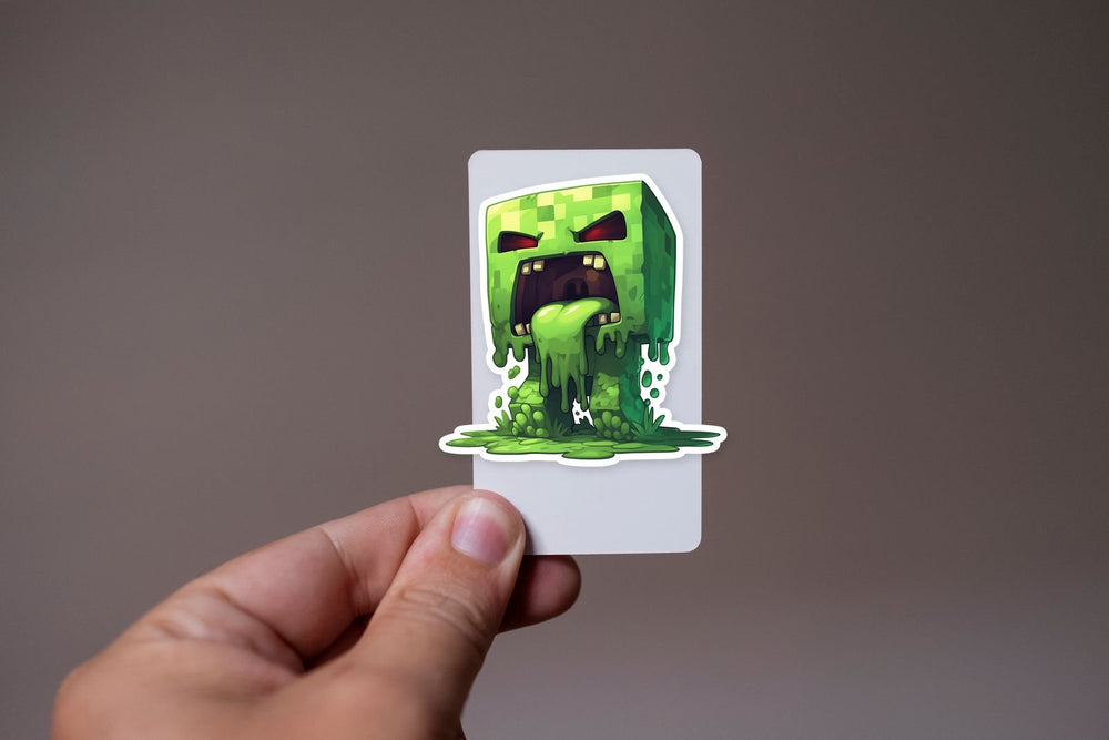 Minecraft Creeper Slime Monster Sticker