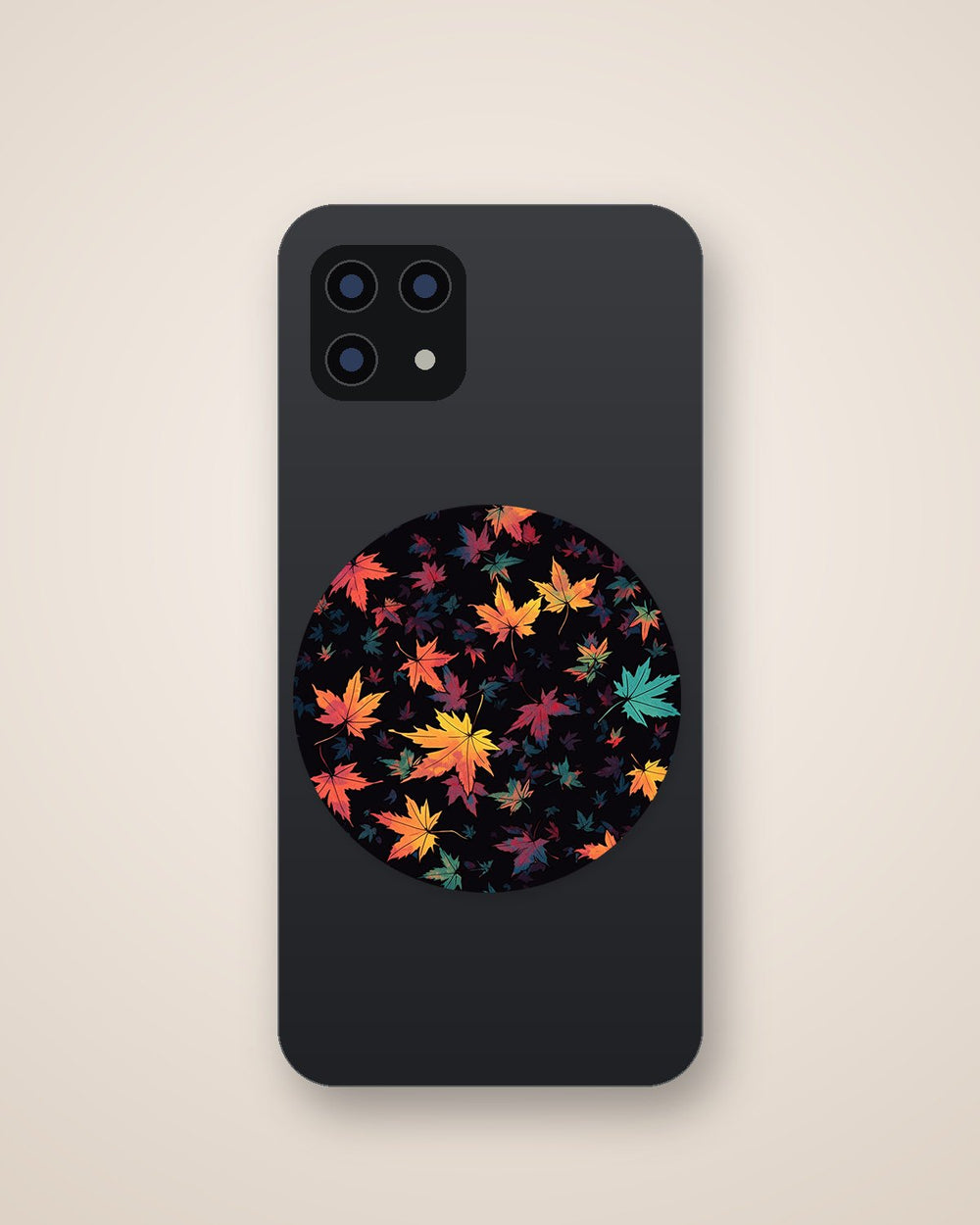 Falling Maple Leaves Round Sticker