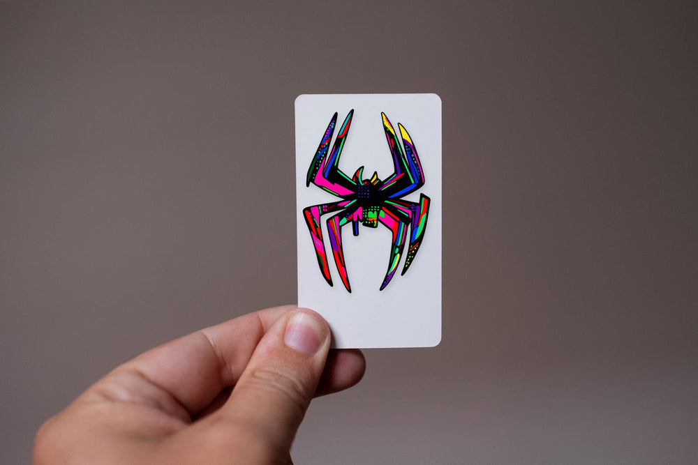 Spider-Man Logo Neon Art Sticker