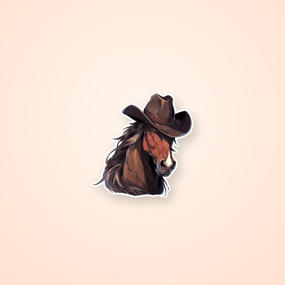 Horse with a Cowboy Hat Sticker