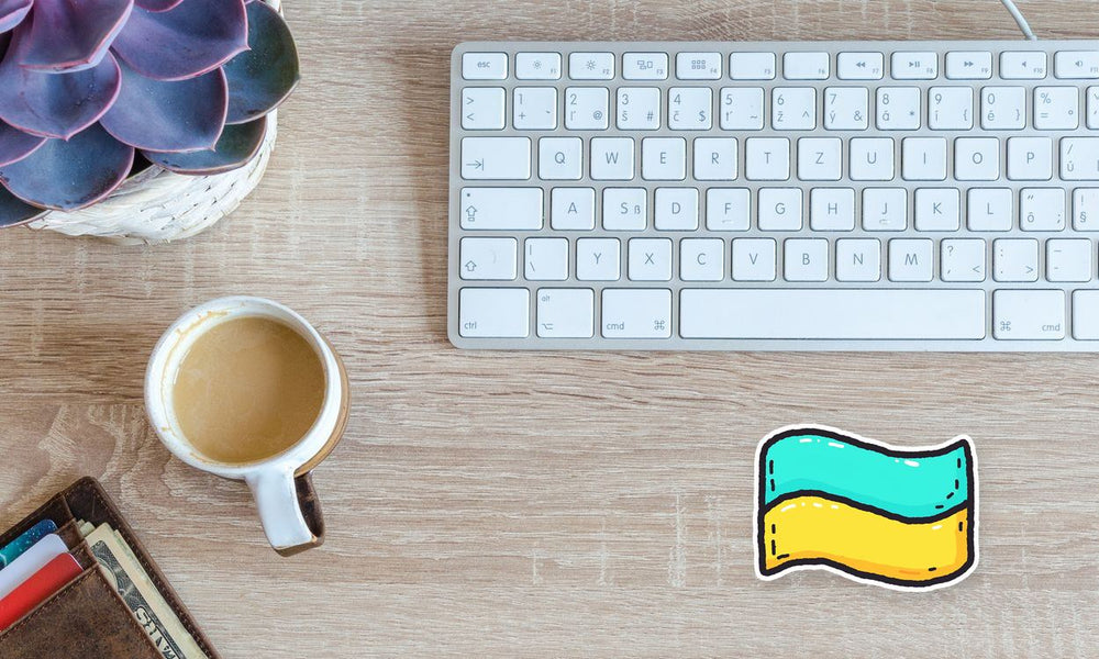 Ukrainian Flag Cool Sticker