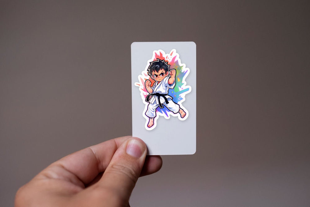 Serious Karate Guy Sticker
