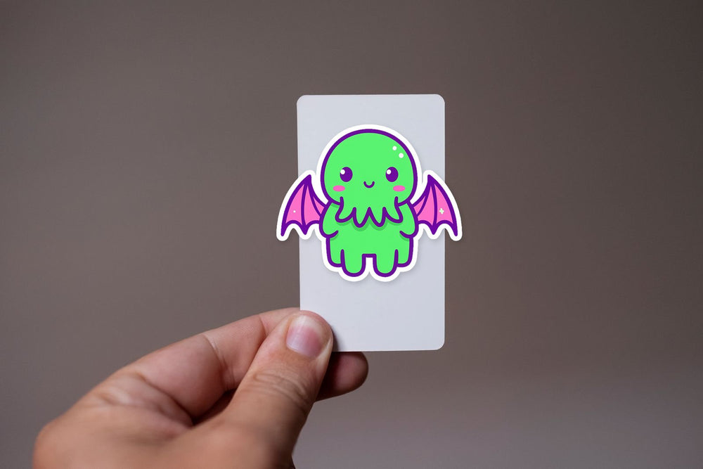 Kawaii Green Cthulhu Cute Monster Sticker