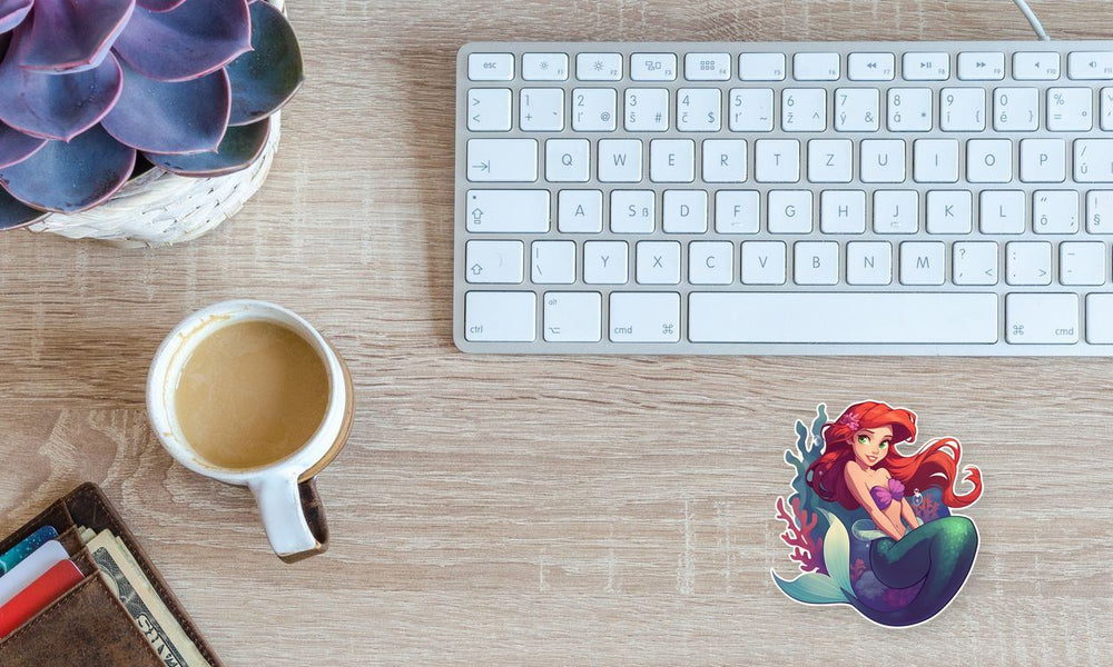 Little Mermaid Ariel Underwater Charm Sticker