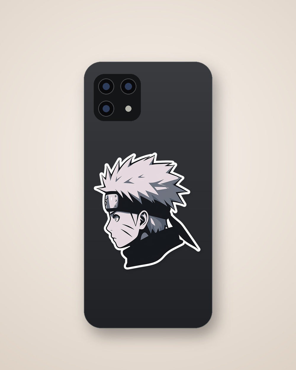 Naruto Uzumaki Side View B&W Sticker