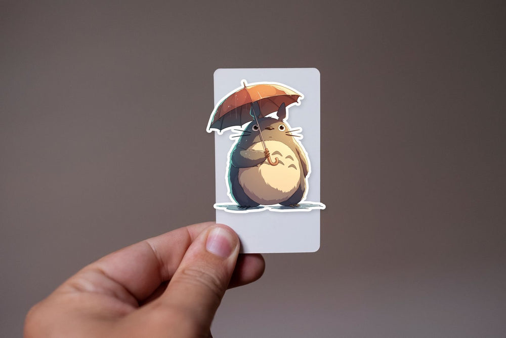 Ghibli Totoro with Umbrella Sticker