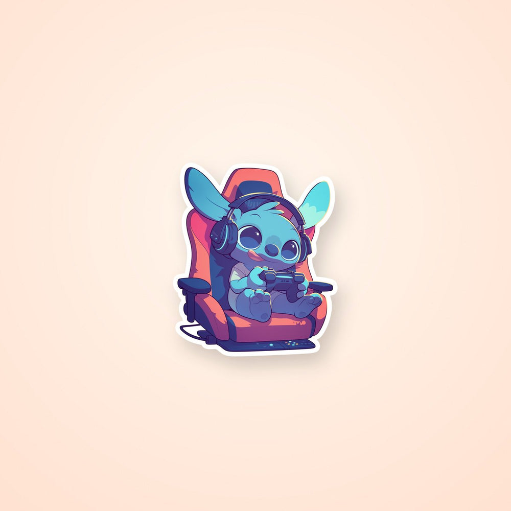 Stitch Gamer Headset Cute Sticker