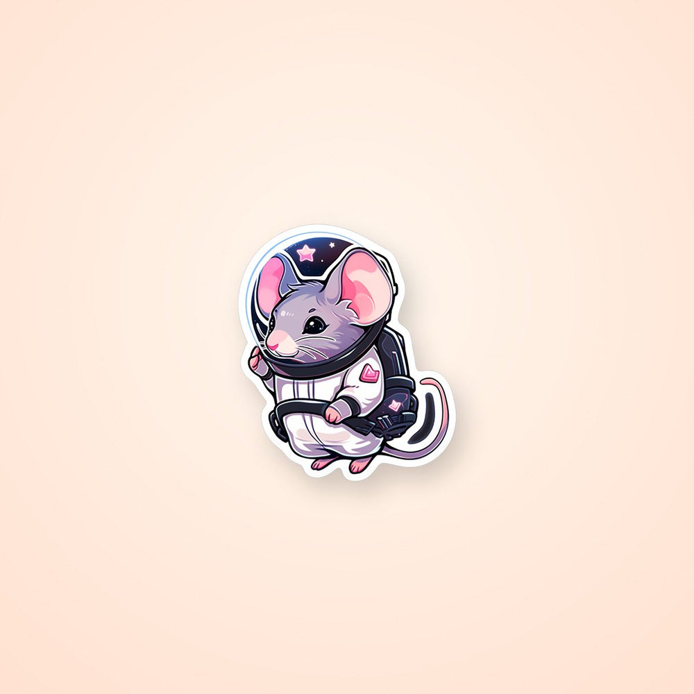 Cute Mouse Astronaut Sticker