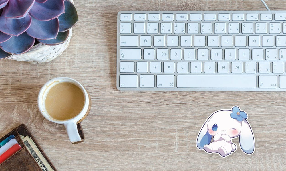 Cute Cinnamoroll with Flower Sticker