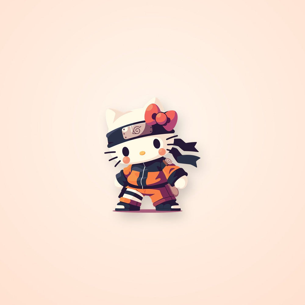Hello Kitty Naruto Orange Outfit Clipart Sticker