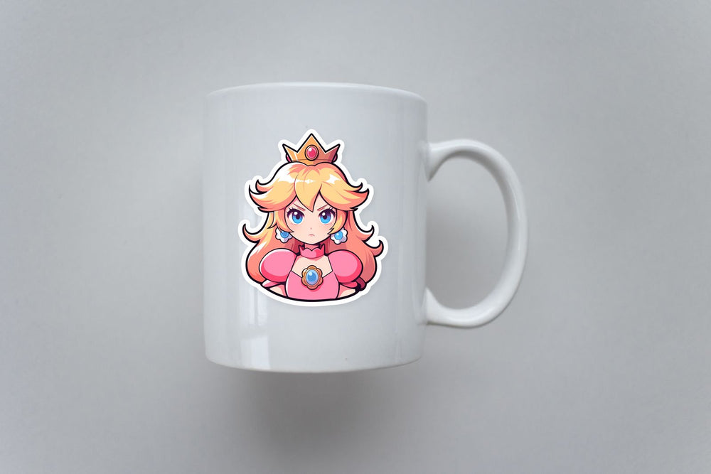 Mario Unhappy Princess Peach Sticker