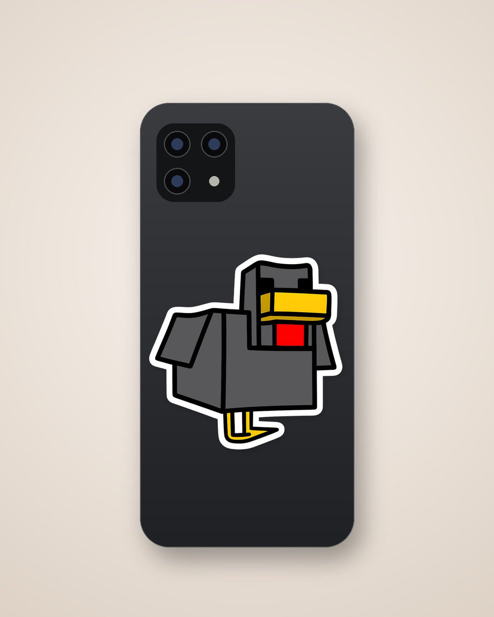 Minecraft Black Chicken Sticker