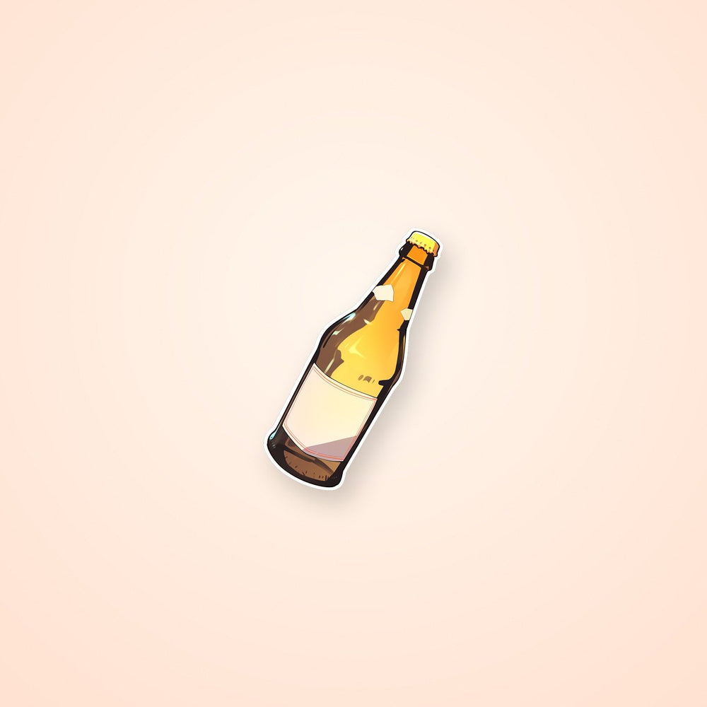 Aesthetic Beer Bottle Sticker