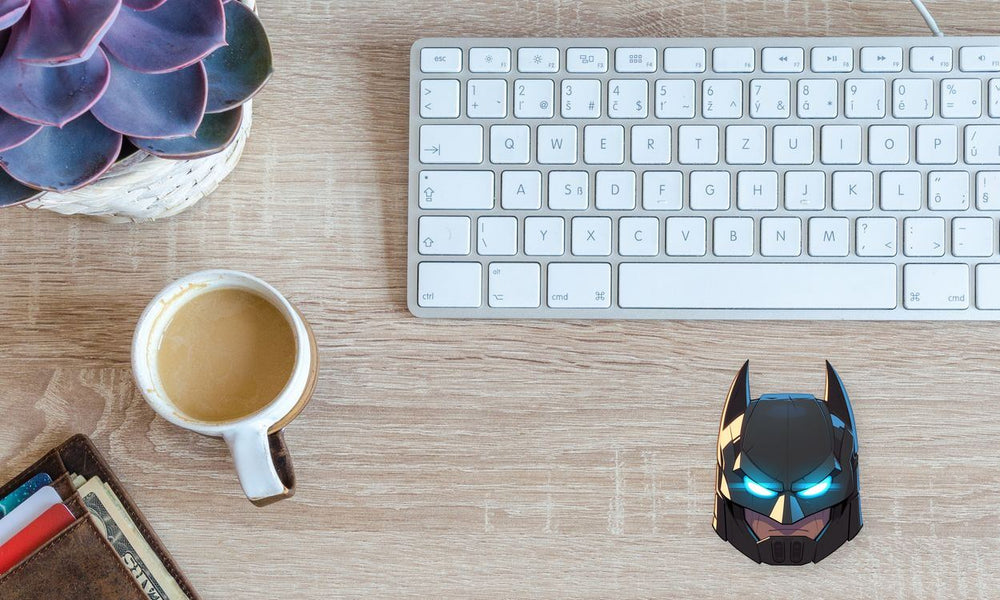 Stunning Batman Head Glowing Eyes Sticker