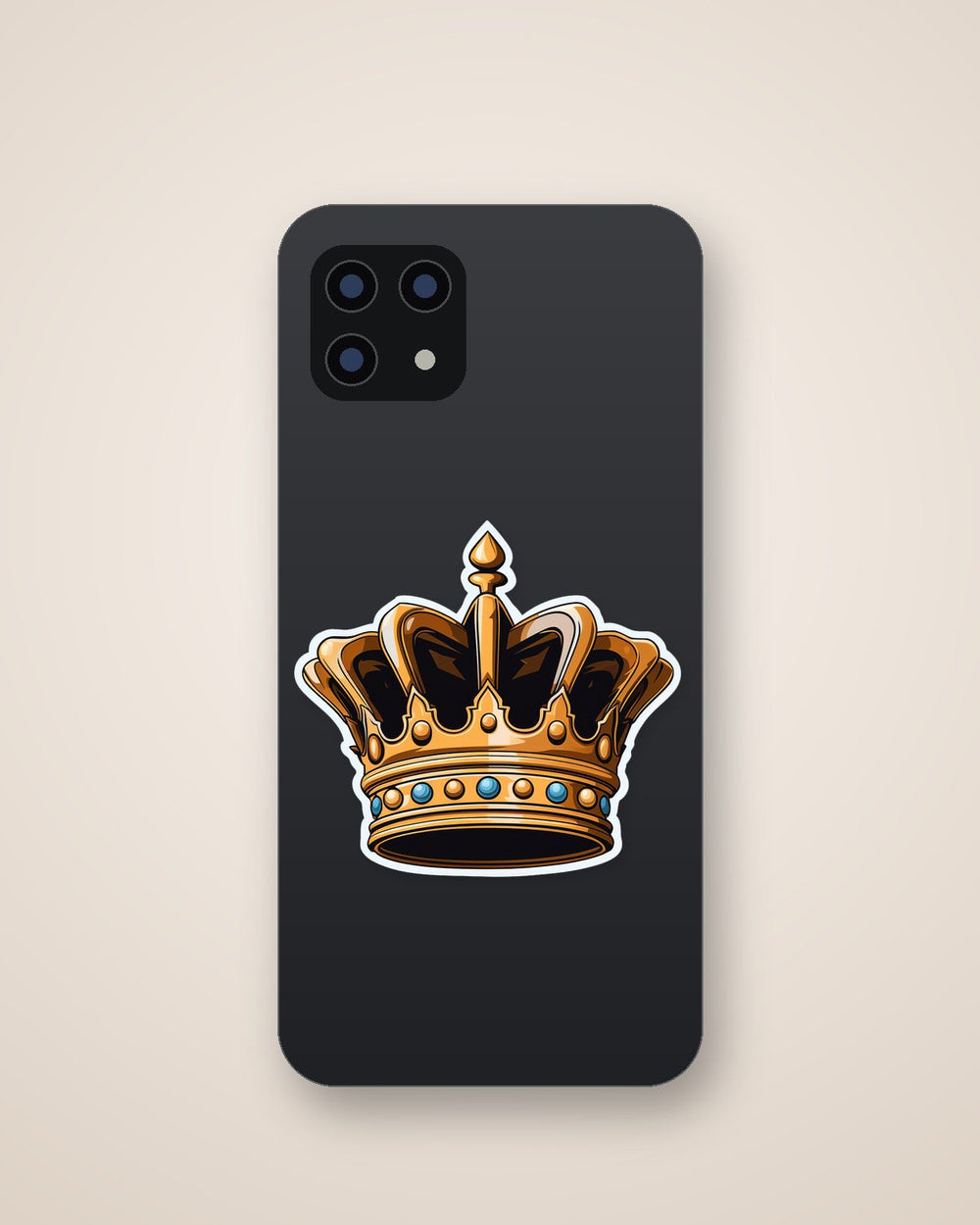 Gold Monarch Crown Sticker