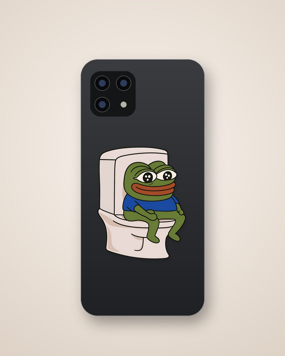 Pepe Toilet Cute Meme Sticker