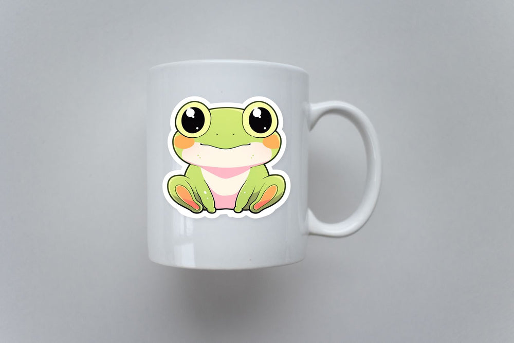 Cute Big-Eyed Frog Sticker