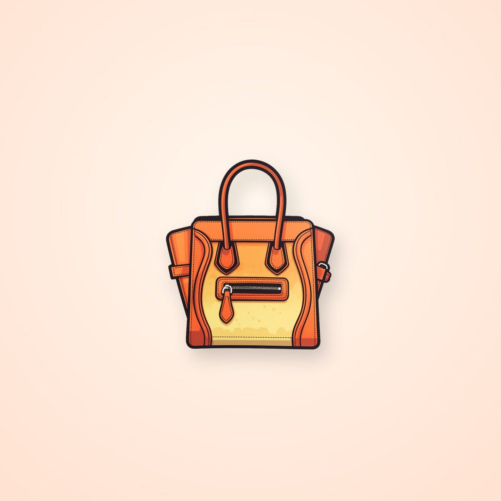 Orange Celine Luggage Bag Sticker