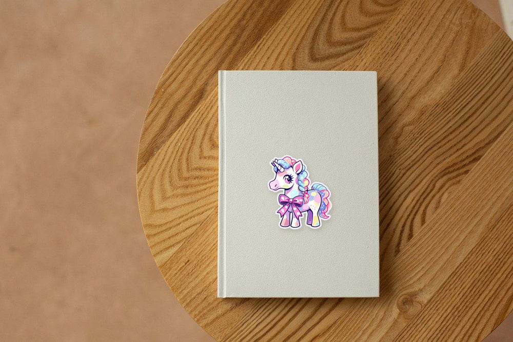 Toy Unicorn with Bow Sticker
