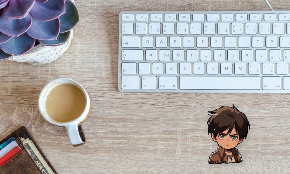 Aot Serious Cute Eren Yeager Kid Sticker