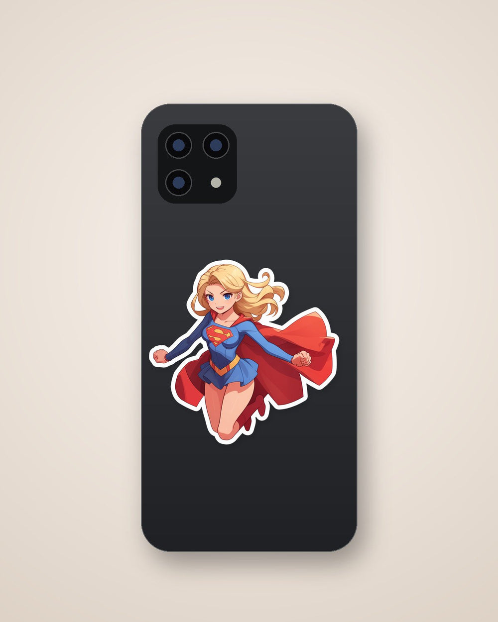 Supergirl Anime Style Sticker