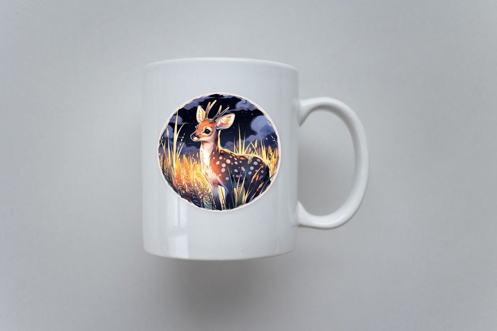 Roe Deer in a Meadow Round Sticker