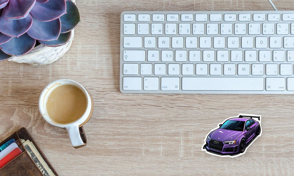 Purple Audi Rs3 Sticker
