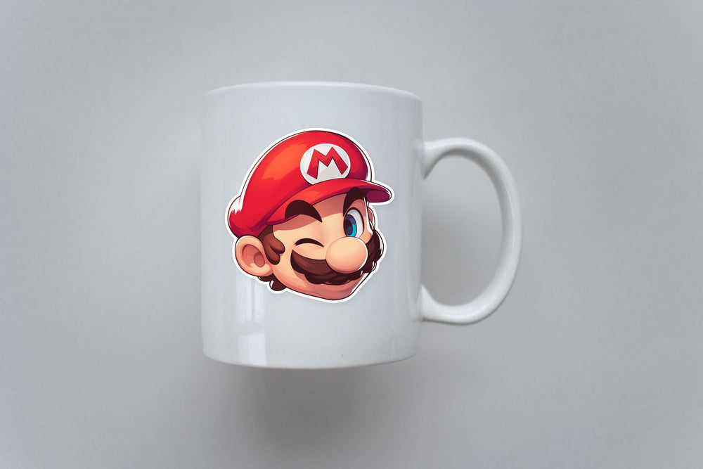 Super Mario Winking Face Sticker