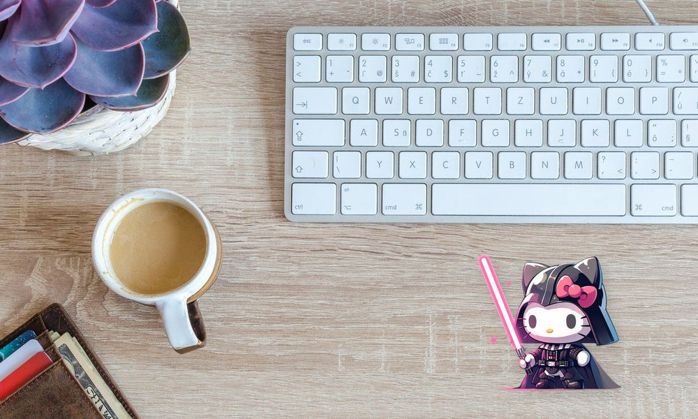Hello Kitty Darth Vader Cosplay Sticker