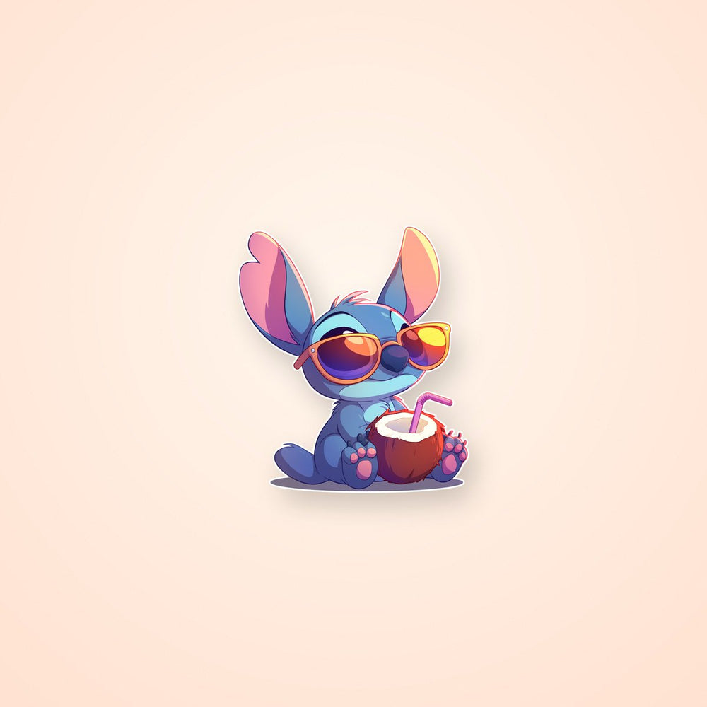 Stitch Summer Vibes Sticker