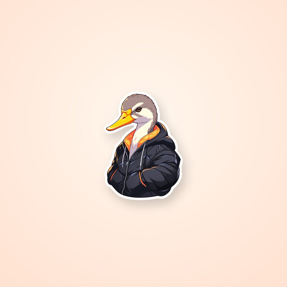 Stylish Goose in a Sweatshirt Sticker