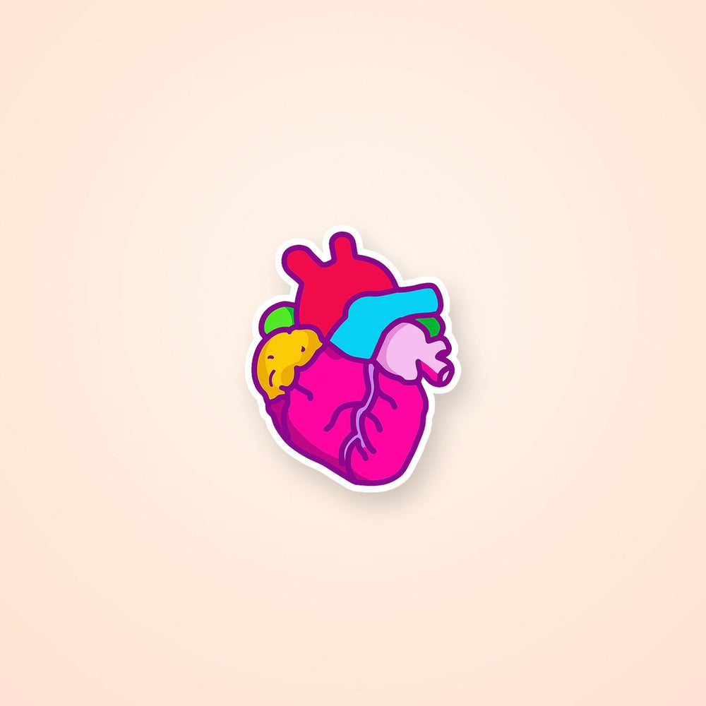 Colored Heart Sticker
