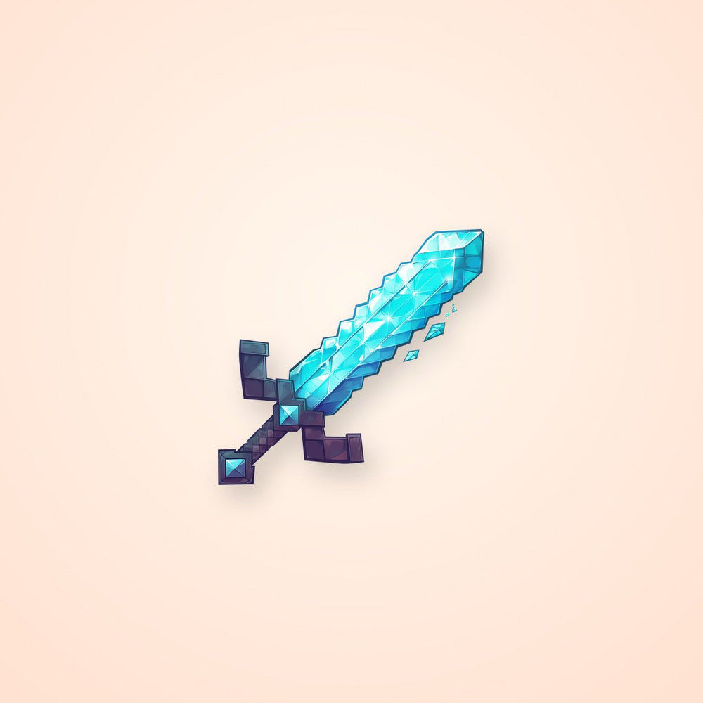 Cool Minecraft Diamond Sword Sticker