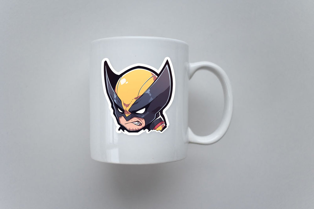 Chibi Angry Wolverine X-Men Sticker