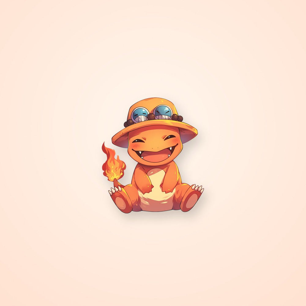 Cute Charmander Pirate Sticker