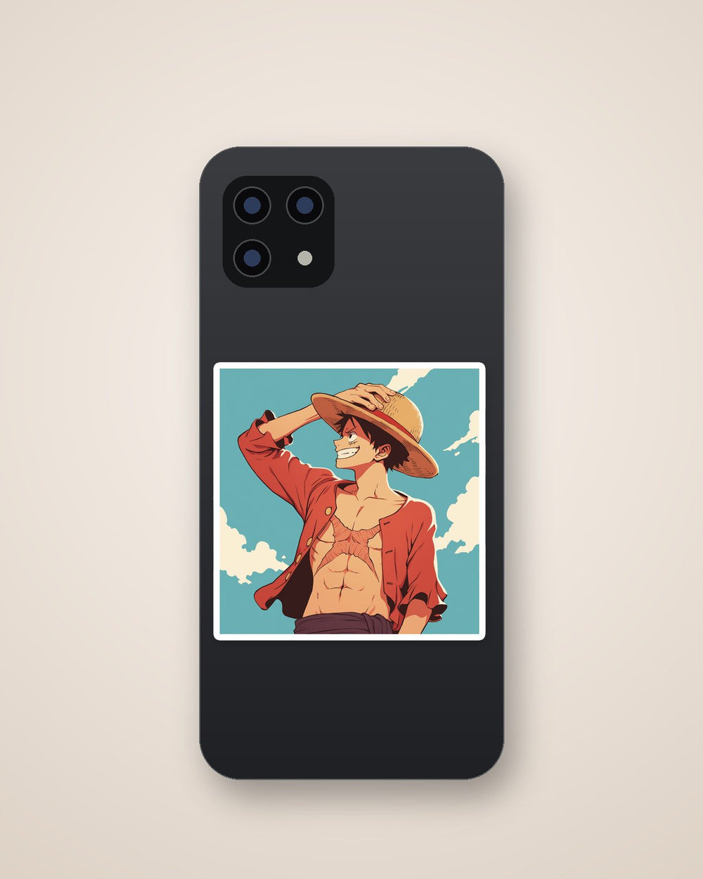 Luffy Retro Poster Sticker