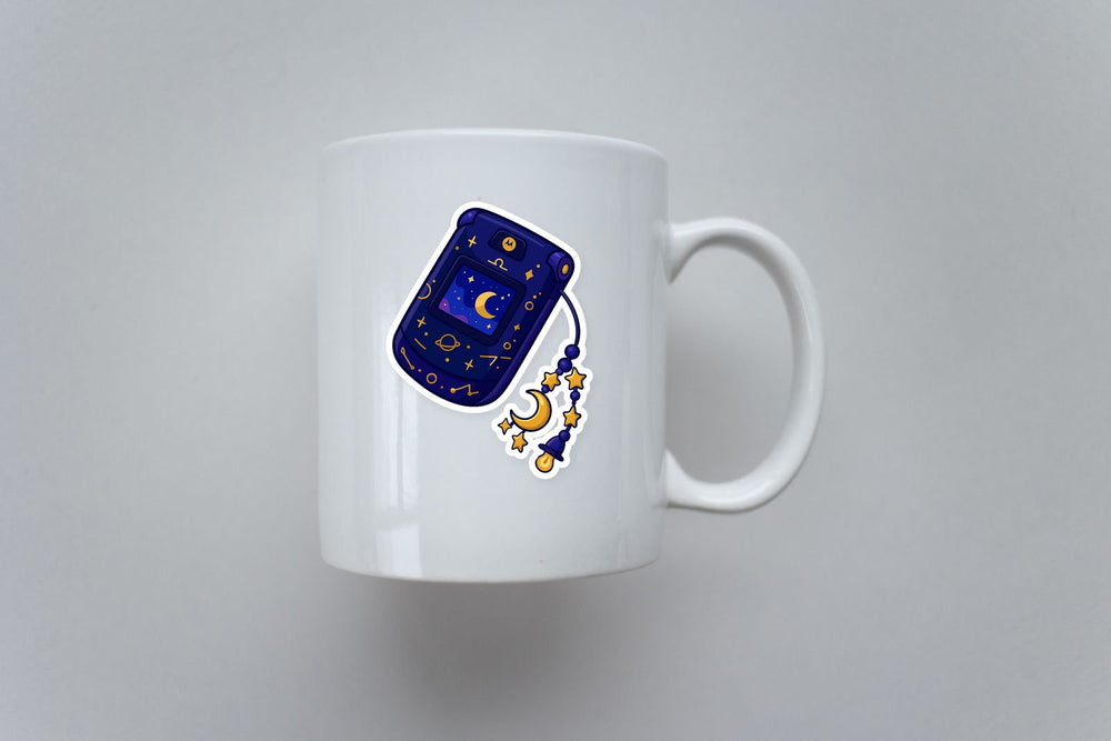 Cosmic Moon Phone Charm Night Sky Sticker
