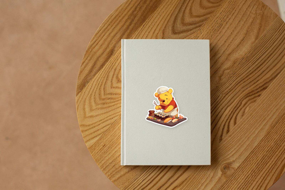 Winnie Pooh Sushi Chef Sticker