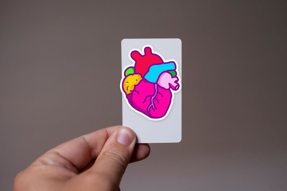 Colored Heart Sticker