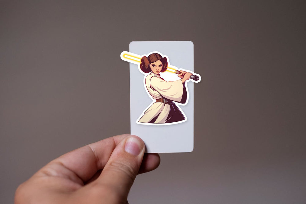 Princess Leia Jedi Lightsaber Sticker