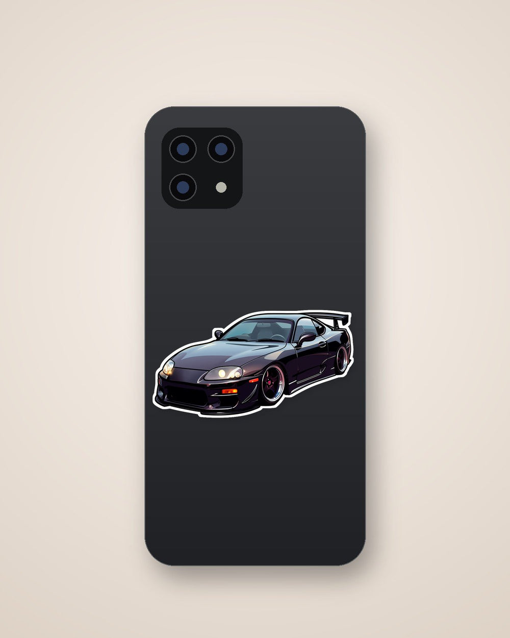 Black Toyota Supra Sticker