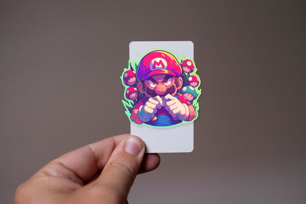 Hype Mario Powered-Up Sticker
