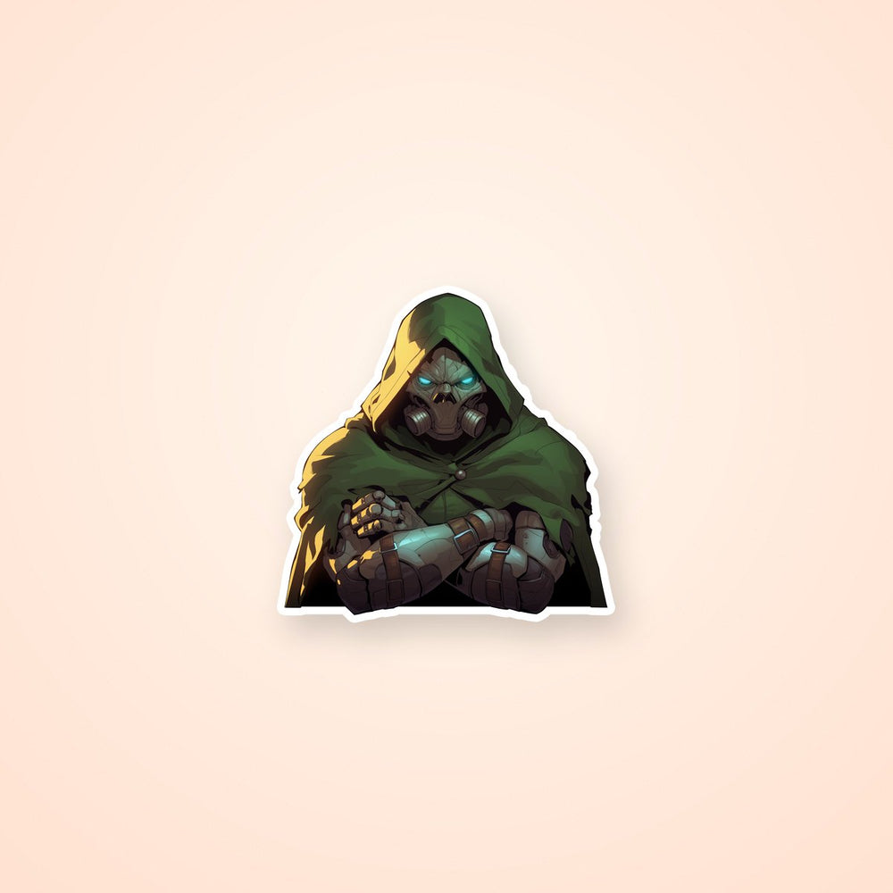 Doctor Doom Cyber Mask Marvel Villain Sticker