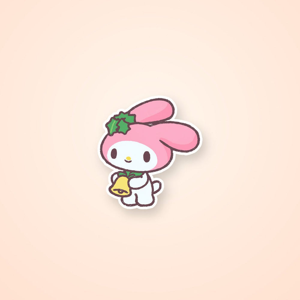 My Melody Holding Bell Winter Sticker