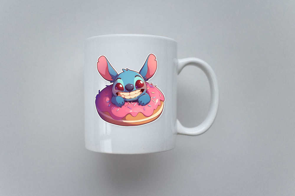 Stitch Donut Pink Sprinkles Sticker