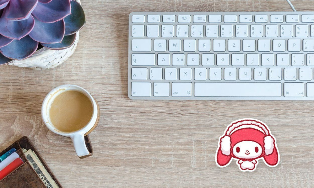 My Melody Fluffy Earmuffs Sticker