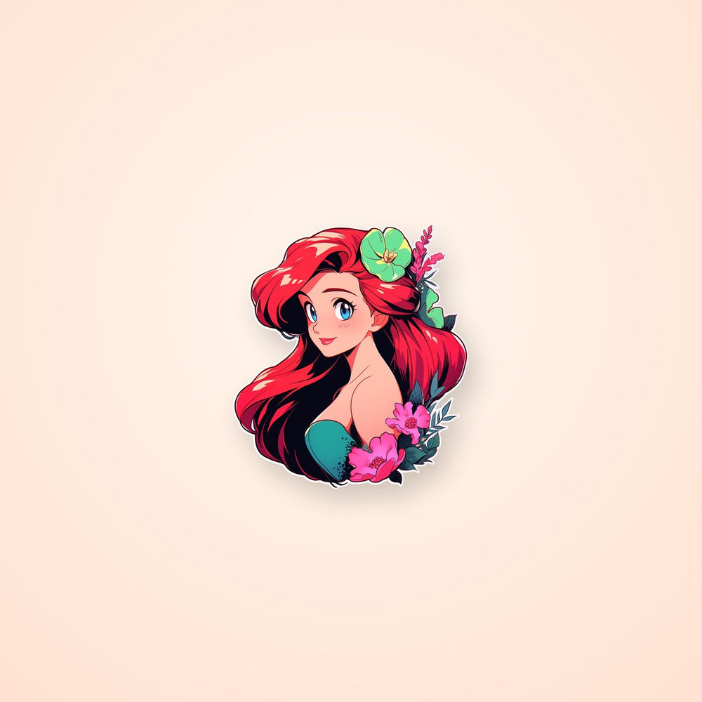 Disney Ariel with Flowers Sticker